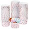 50-Pack Paper Ice Cream Cups for Frozen Yogurt, Sundae Bar, Parfaits, Treats, Diners, Restaurants, Bakeries, Disposable Dessert Bowls with Rose Gold Foil Polka Dots (8 oz)
